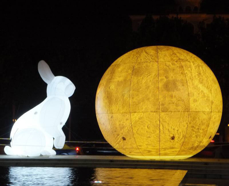 Factory Price Decoration Giant Advertising Inflatable Moon Model Large Inflatable Moon Balloon With Led Light