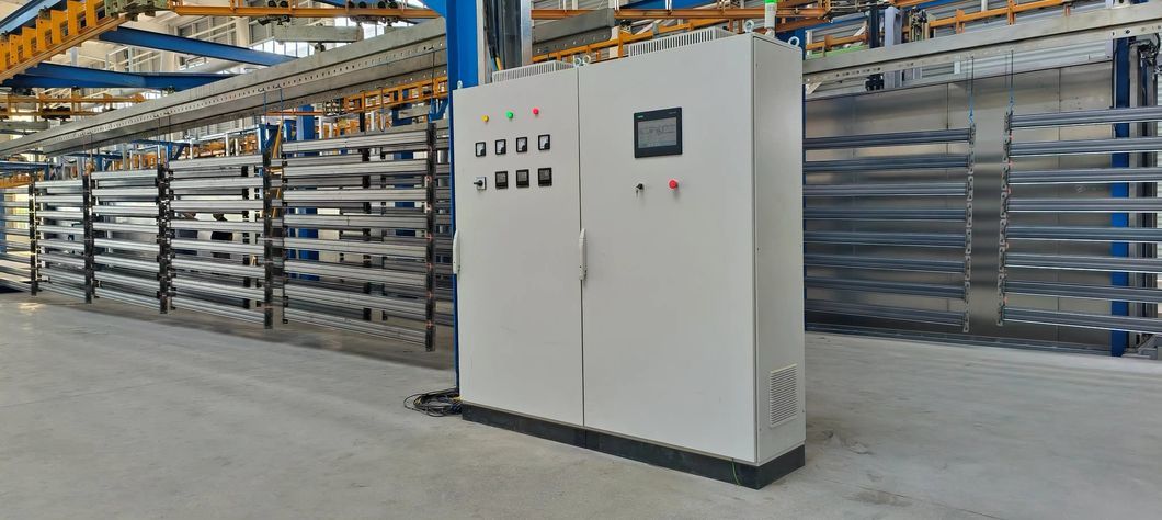Automatic Electrostatic Powder Coating Line with PP Spray Booth for Metal Shelves