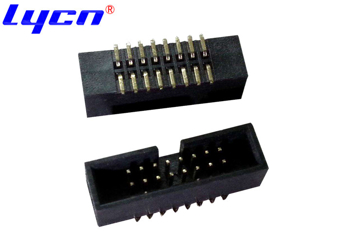 Cable To Board Box Header Connector 2.54mm Pitch PA9T Plating Surface Treatment