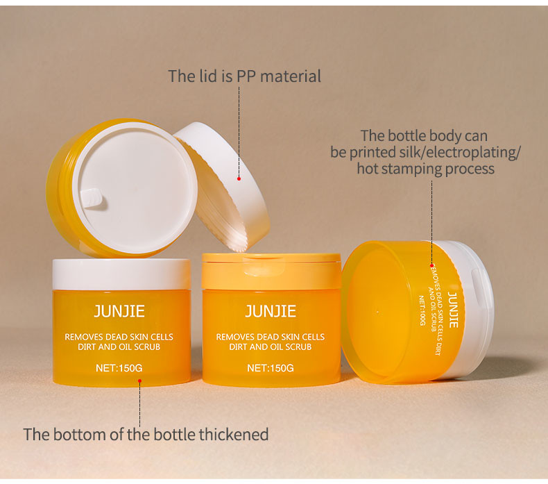 Custom Luxury Plastic Jar With Flip Top Lid 100g 150g PP Empty Cream Jar With Spoon