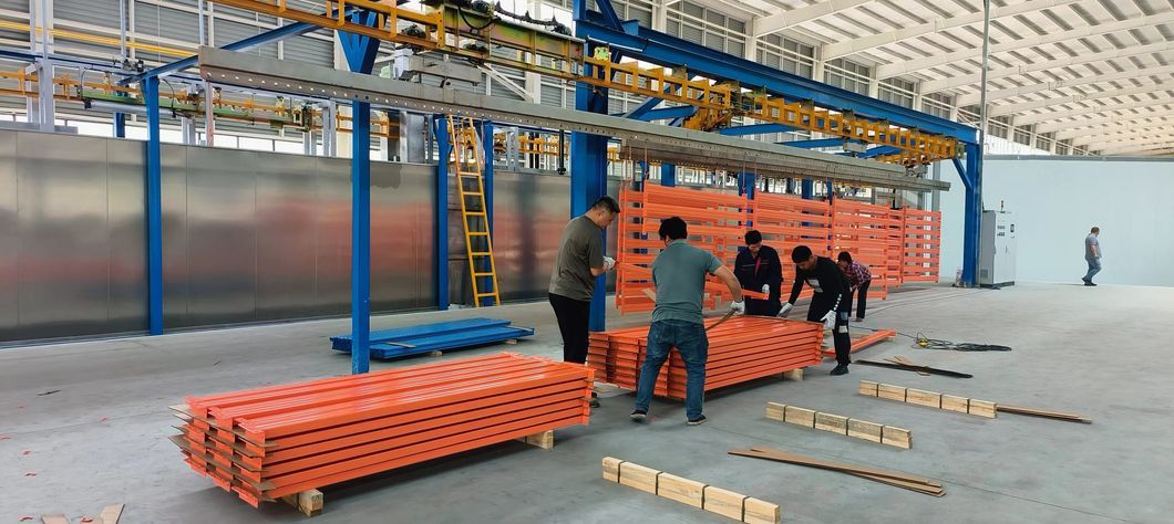 Automatic Powder Coating Production Line with PP Spray Booth for Metal Shelves