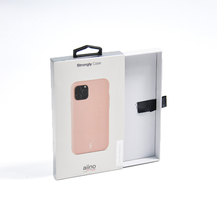 Mobile Phone Shell Custom Paper Packaging Box Anti Drop Draw Box Brown White
