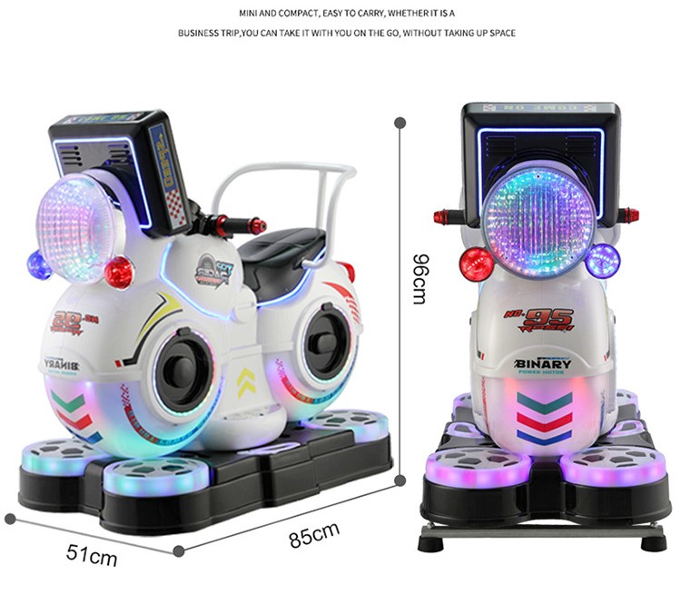 1 Player 3D Video Motorbike Kiddie Ride Amusement Park Coin Operated Arcade Riding Toy Machine 85*51*96cm
