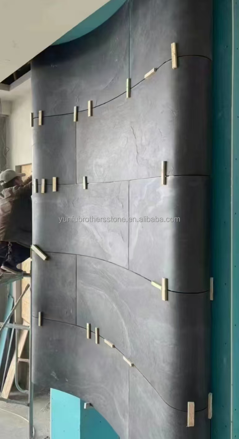 Ultra-Thin Natural Stone Veneer Sheet Wall Tiles for Modern Hotel Interior Design