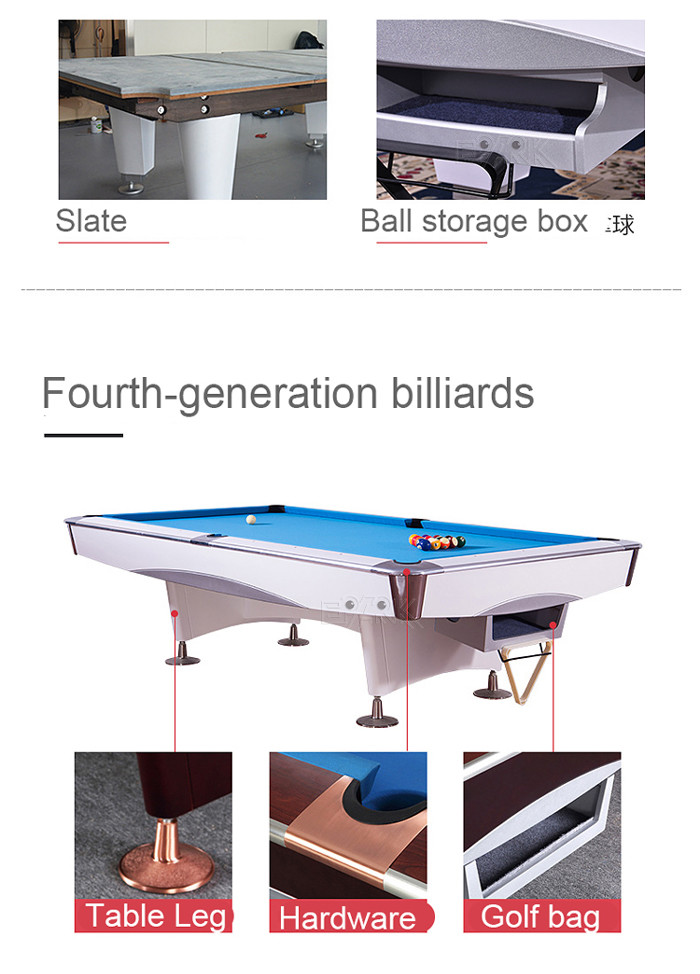 Standard Version Snooker Pool Blue Billiard Table Begonia Material