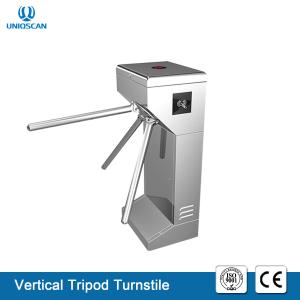 Vertical Tripod Turnstile Gate Entrance / Exit Gate Card Swipe Machine 24V DC
