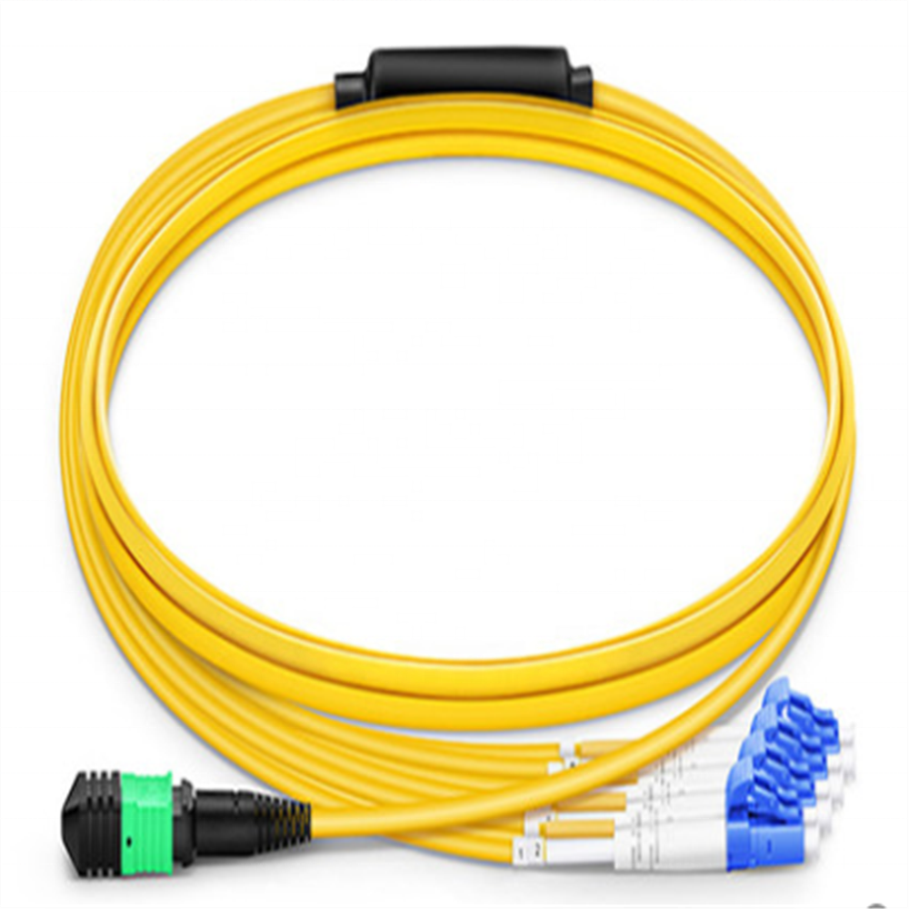 100% 3D test MPO MTP-LC OM3 12 core mpo fiber optic patch cord