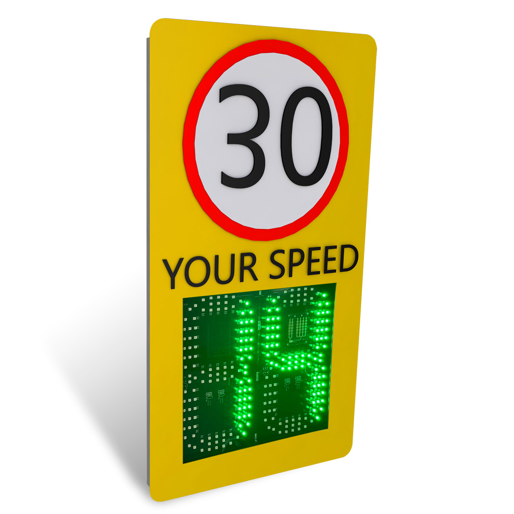 150M Distance CW Detection Solar Speed Sign With Phone APP Control