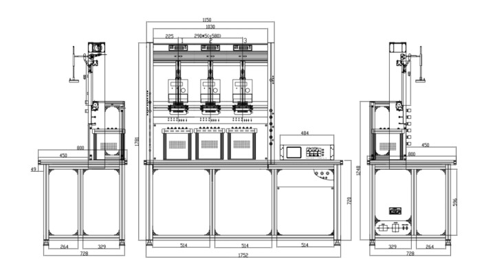 Accuracy 0.02% Energy Meter Test Bench 3 Phase With ICTs For Smart Meter