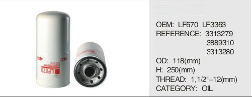 FILTER AUTO ENGINE PARTS FUEL OIL FILTER LF670