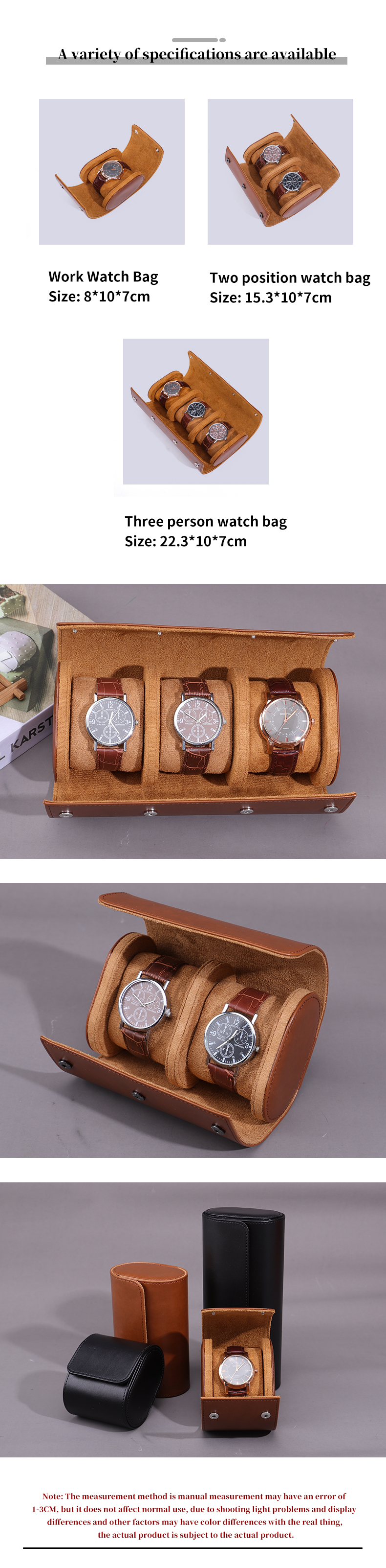 Multiple Cells Noble PU Leather Watch Storage Case Packaging Box with Velvet Lining