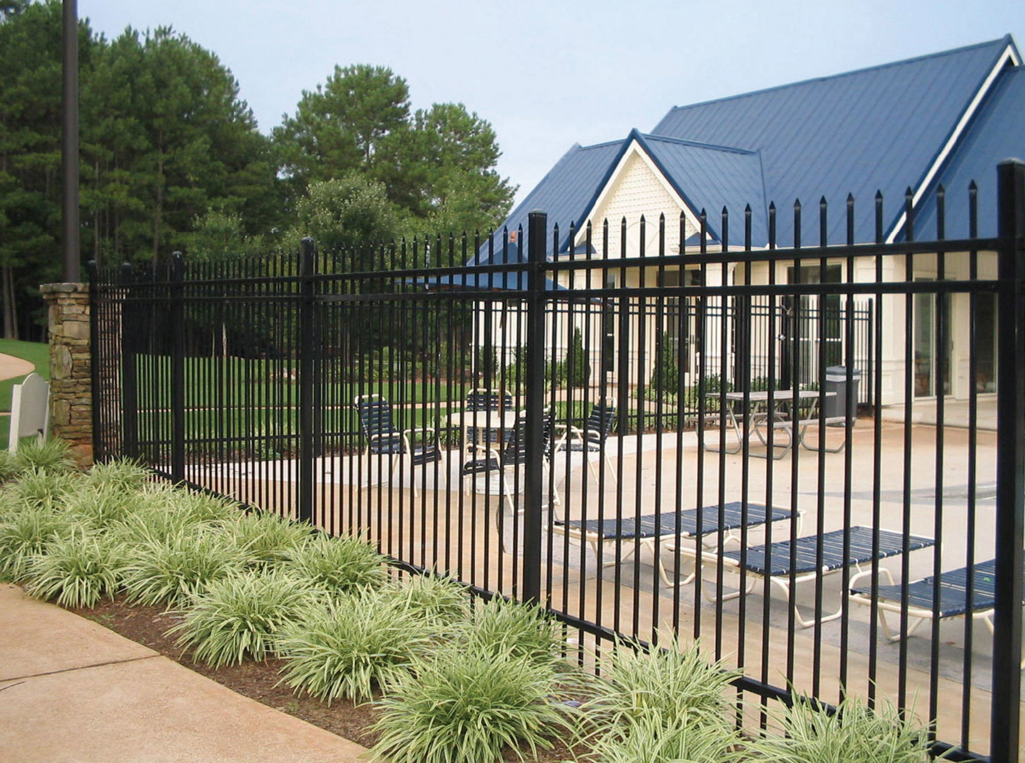 Aluminium Steel Metal Picket Tubular Steel Fence Ornamental