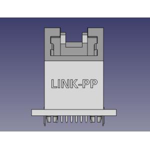 45° Angle Single Port PCB connector Rj45 to Ethernet 8P8C Shielded With LED