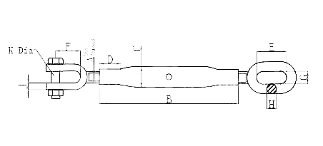 Lifting Rigging Galvanized Stainless Steel Turnbuckle For Easy Adjustments In Rigging