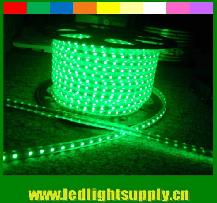 High lumen SMD5050 220V waterproof IP65 led neon flexible strip green