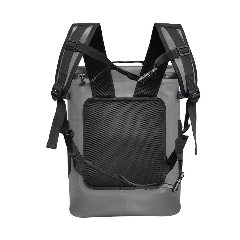 Dark Gray Leakproof Soft Cooler , 25L Cooler Bag With Insulated Padding