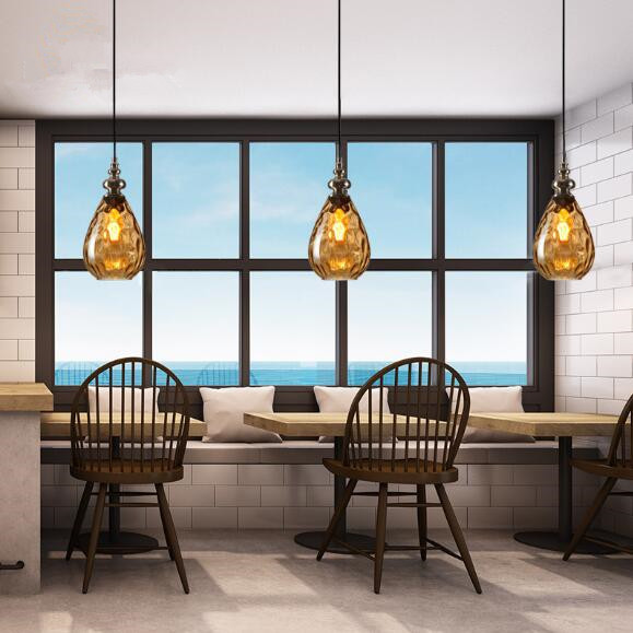 Mercury glass pendant light fixtures for Kitchen Dining room Bar Shop Lighting (WH-GP-17)