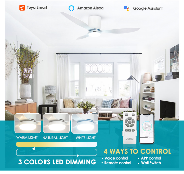 52 Inch/OEM LED Ceiling Fan The Perfect Space Saving Solution for Small Rooms