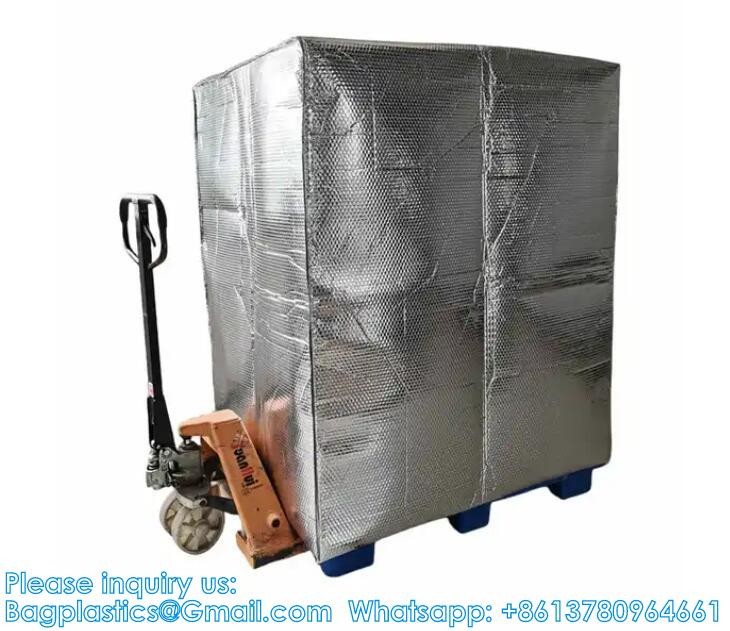 Thermal Hood Moistproof Insulated Pallet Cover With Zipper Pallet Cover Cold Shipping Packaging Insulated Pallet Bag