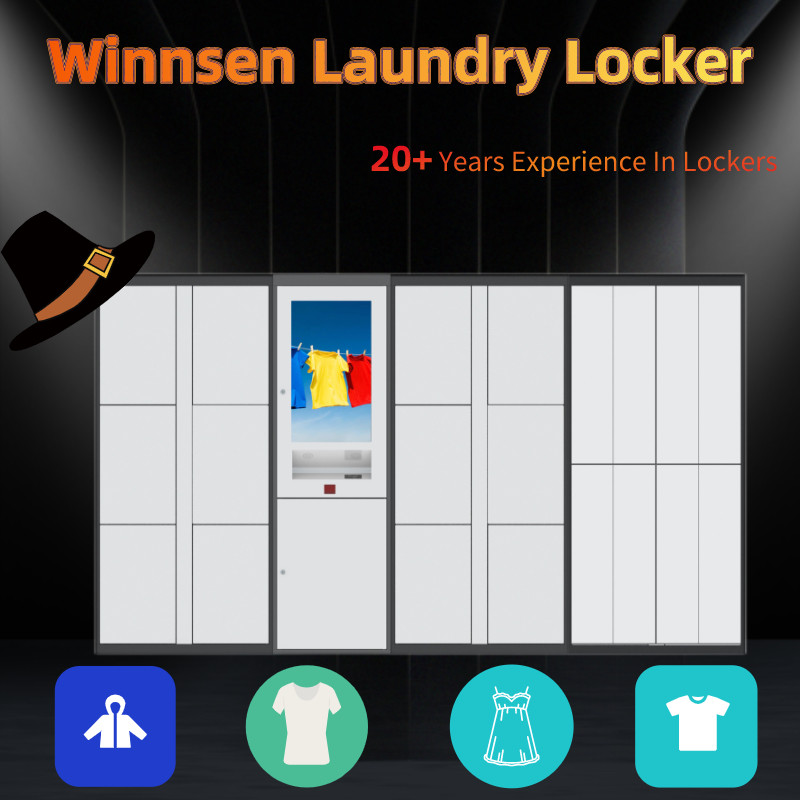 Express Smart Laundry Locker Cabinet Pickup QR Barcode Reader