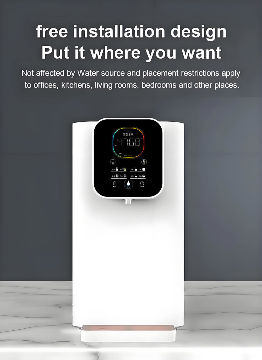 Removes Free Radicals Hydrogen Water Dispenser WEIZI Promotes Cardiovascular Health