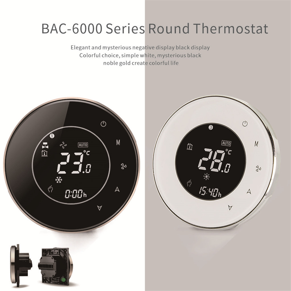 tuya wifi air conditioner thermostat smart switch digital programmable indoor temperature adjustment fan coil controller