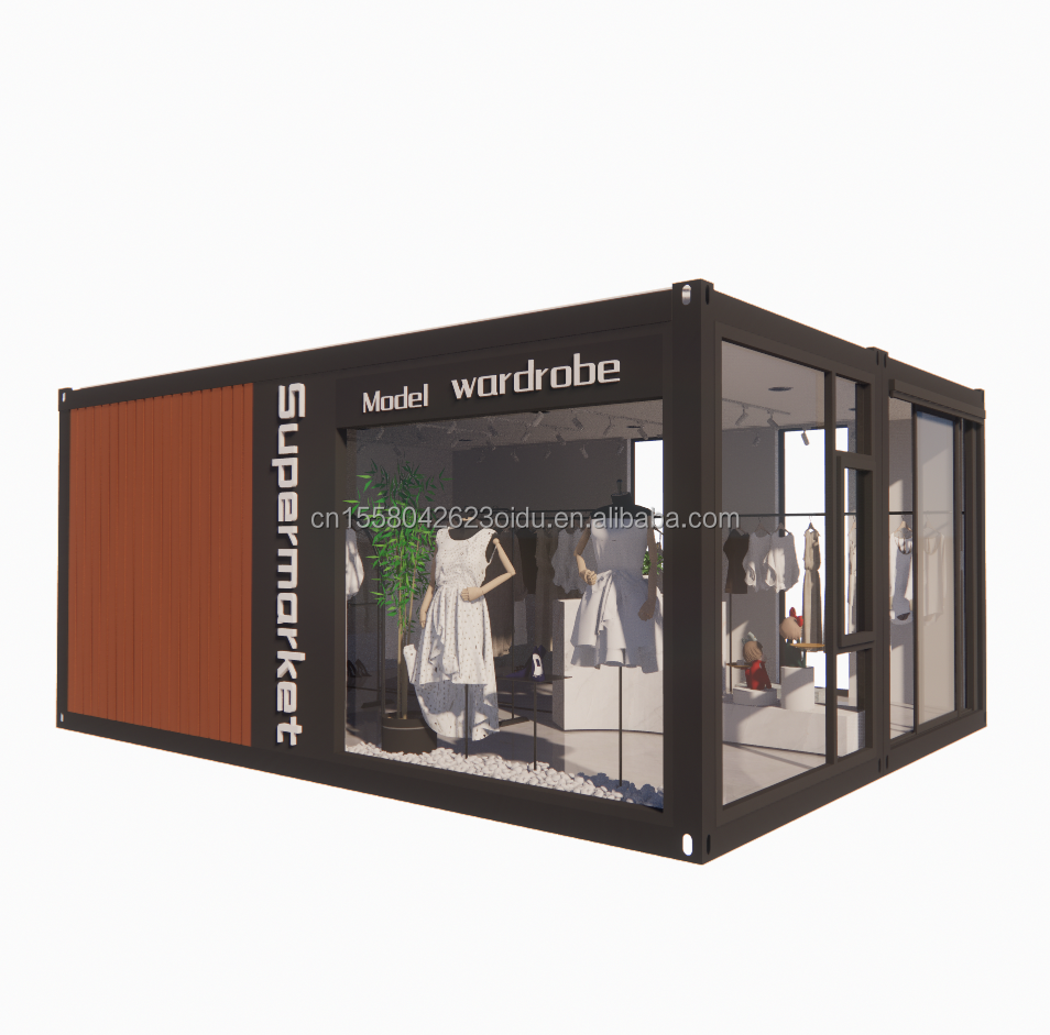 Wall 100mm Wave Sandwich Panel Hotel Container Store Customizable Flat Packaging Quick Installation Prefabricated House