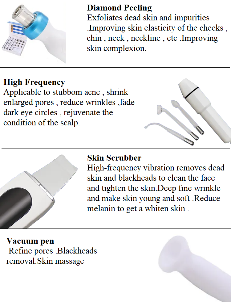 Skin Care Hydra Facial Machine 240V Diamond Skin Microdermabrasion Machine 250 VA