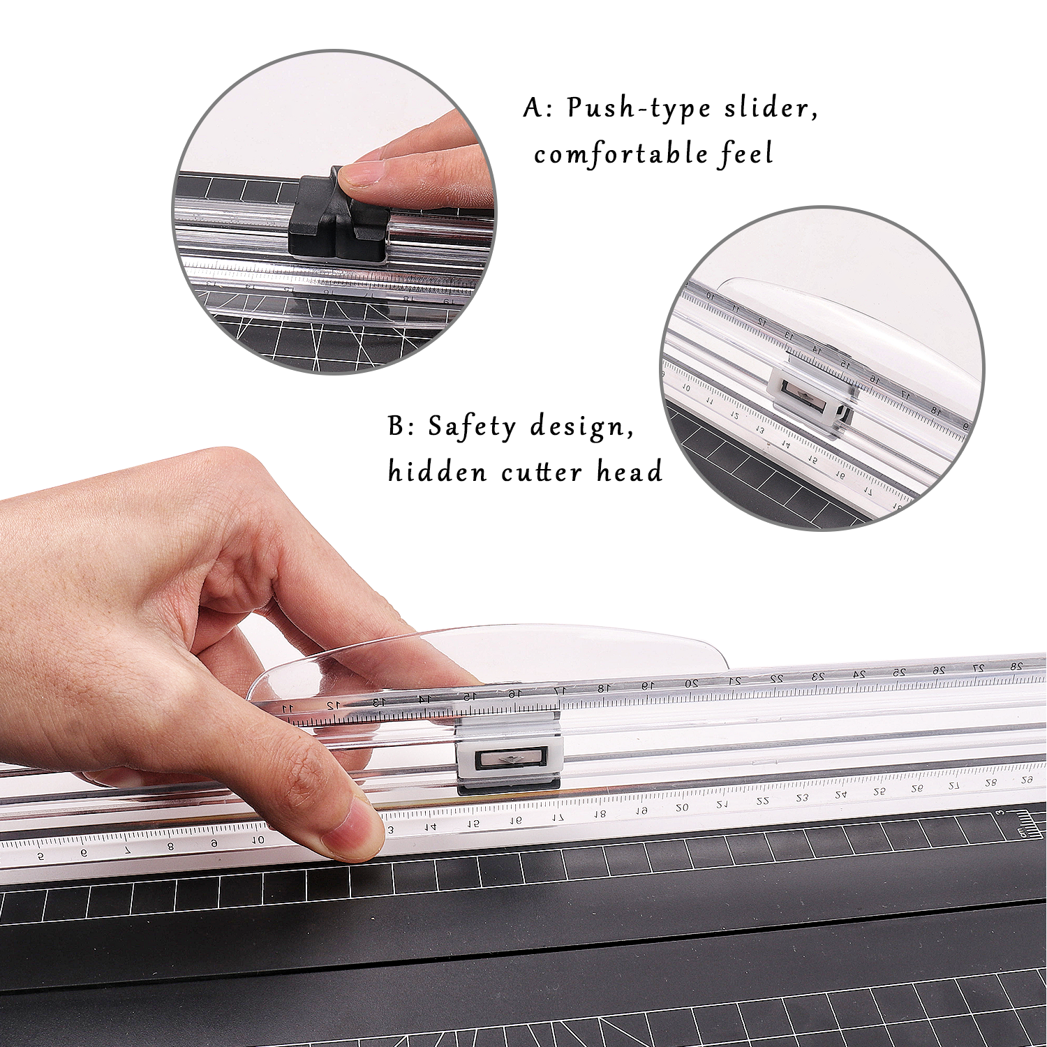 Get 4 Packs of 24*24*24mm Replaceable Safety Blades for Effortless Paper Cutting