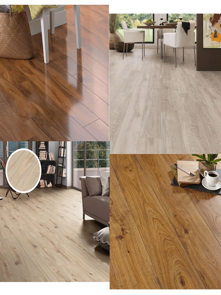 7mm 8mm 12mm Thinkness Crystal HDF Laminated Flooring Durable and Crystal Clear Made