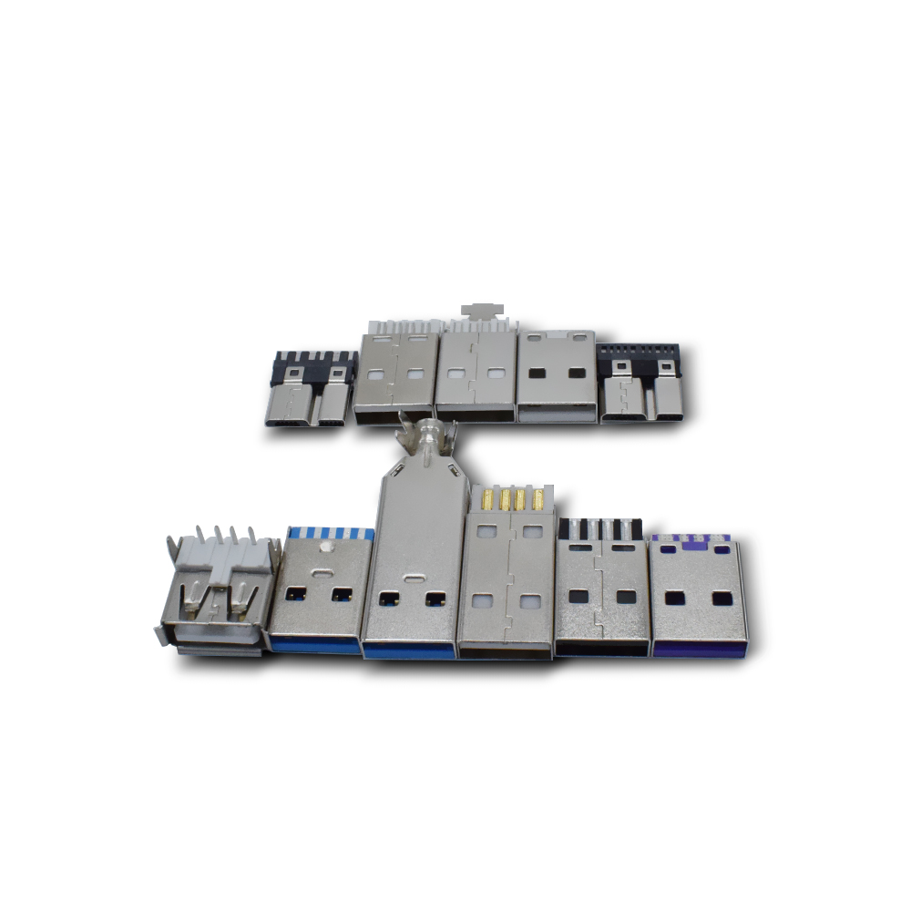 Micro USB 2.0 5 Pin Male Connector Gold Plating With Charge Function