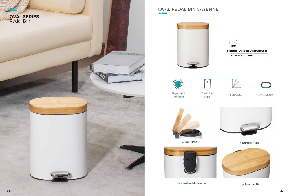 Round Shape Household Pedal Trash Bin Stainless Steel with Thin Lid OEM ODM Offered