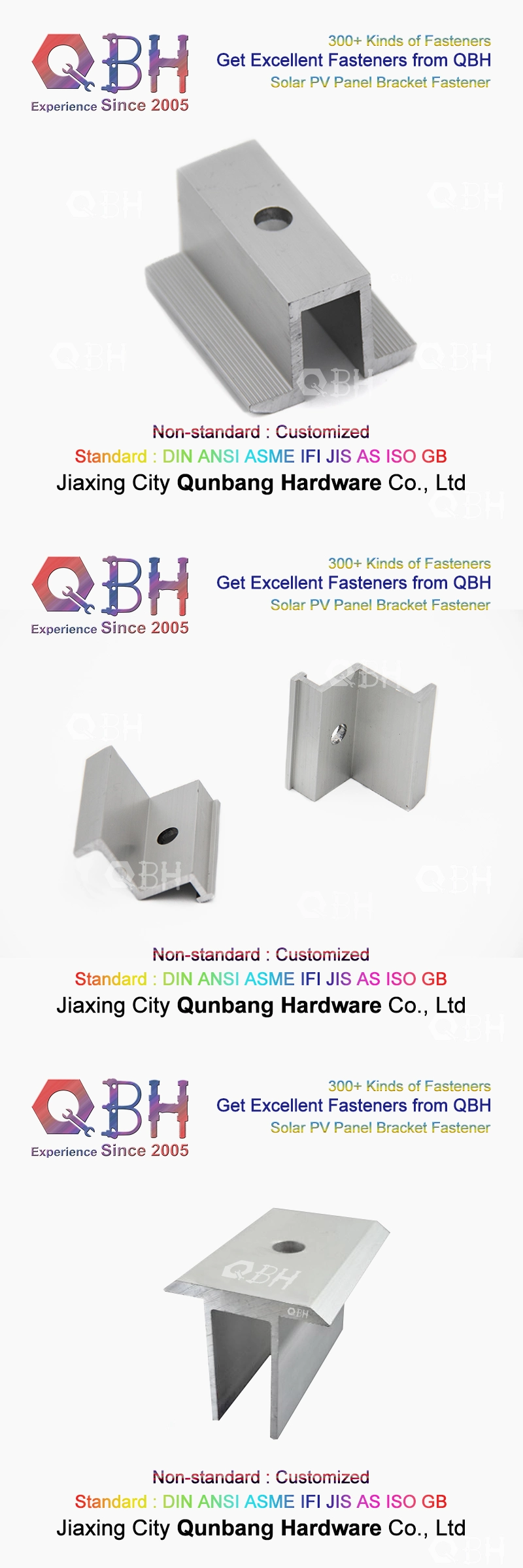 Qbh Solar Support Aluminum Alloy Solar Installation System
