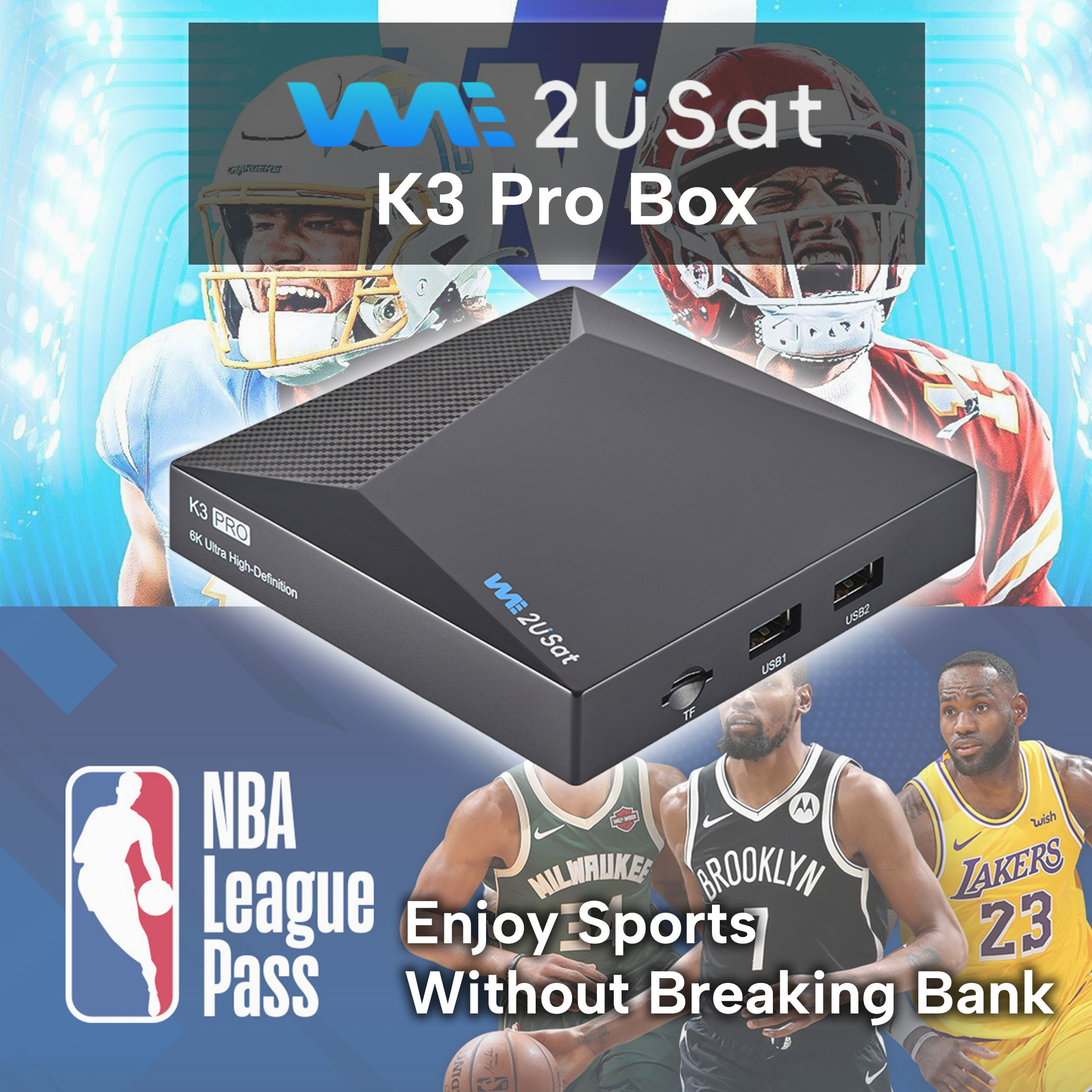2GB RAM Android IPTV Box OTT Streaming HD 4K 1080P No Monthly Fee