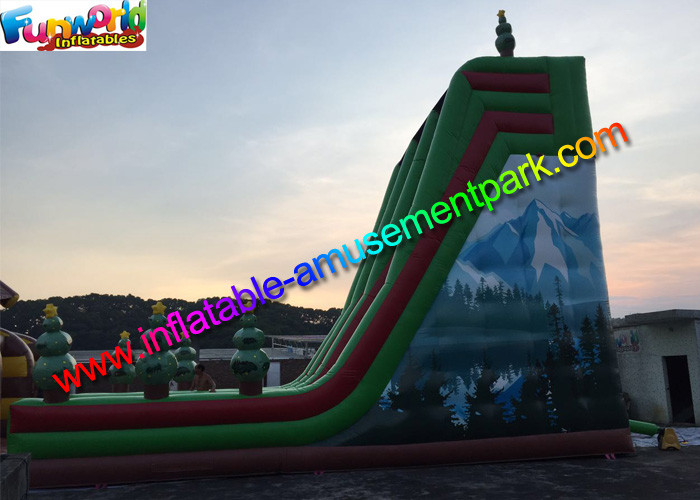 Hot Jungle Zip Line Commercial Inflatable Slide 18m x 6m x 9m Size