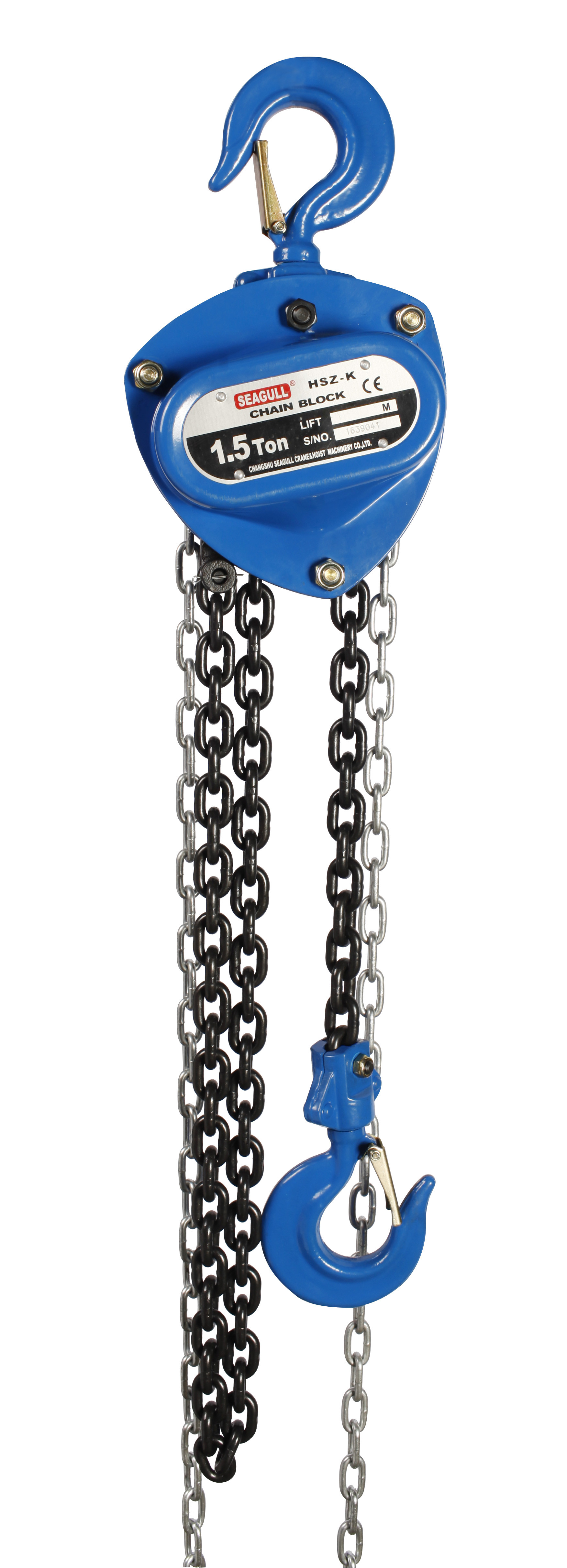 Professional 1.5 Ton Manual Chain Block , Small Hand Chain Hoist