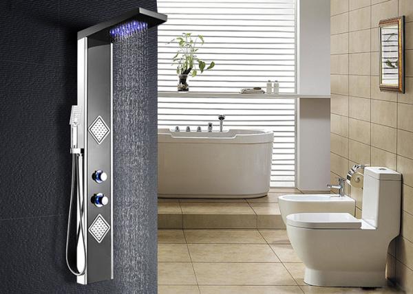Black and white 304 stainless steel rainfall shower head wall mounted shower