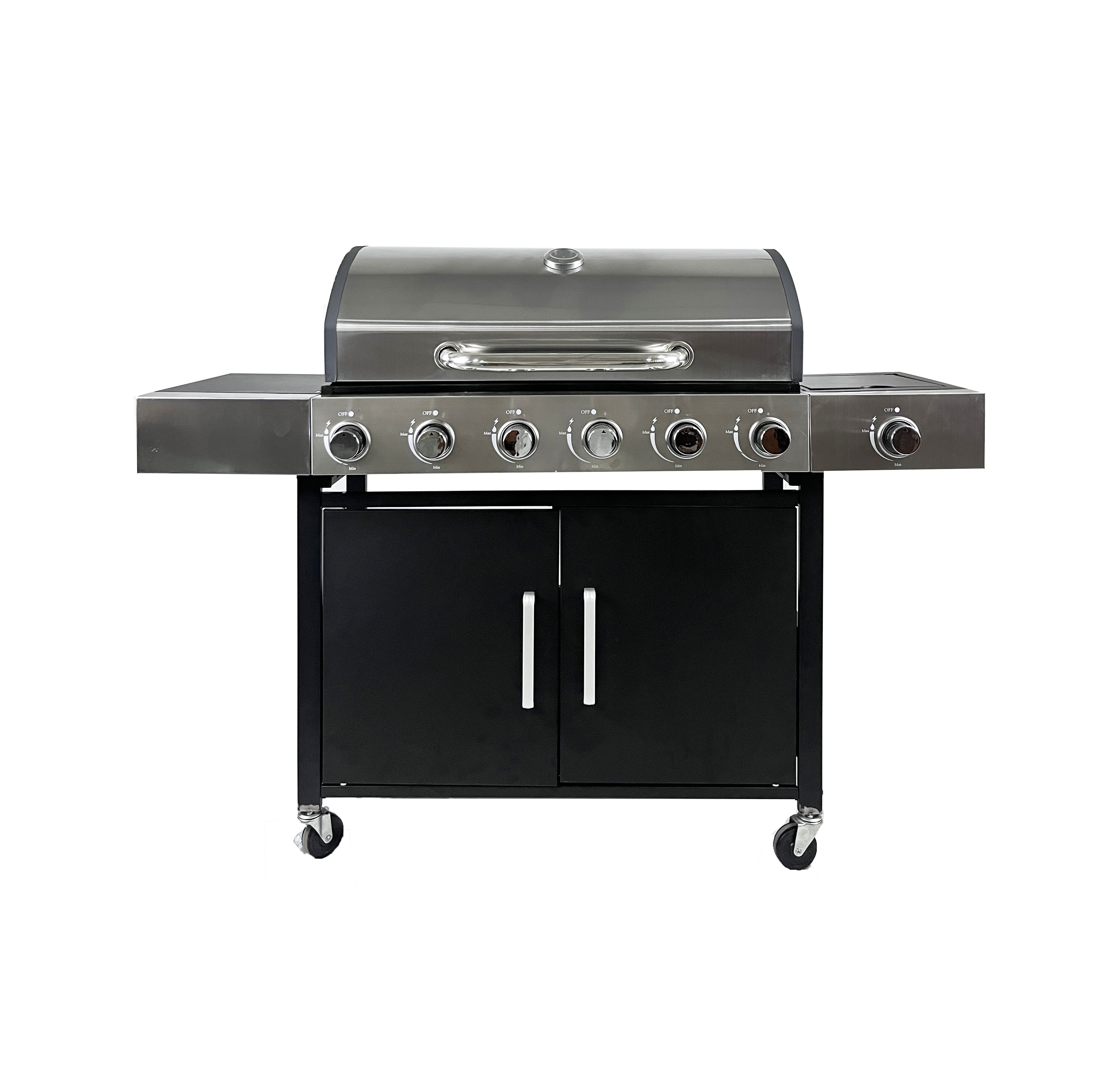 Outdoor Kitchen with Sink and Grill 6 Burner Propane Gas Type 430 Stainless Steel
