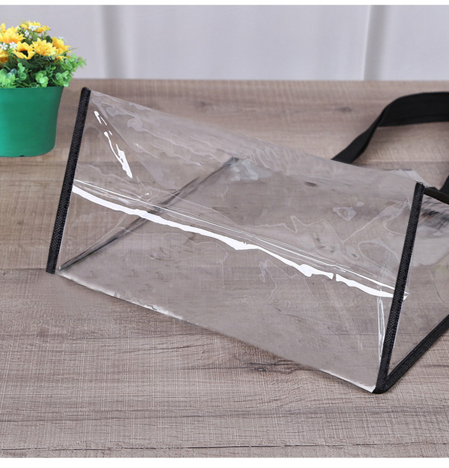 Travel Environmental PVC SHOPPING BAGS / Storage Clear Stadium Bag Cosmetic Bag With Zipper PVC BEACH BAG