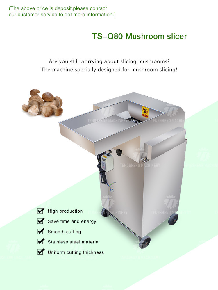 Mushroom slicer mushroom farm processing and cutting equipment central kitchen supporting machinery mushroom processing