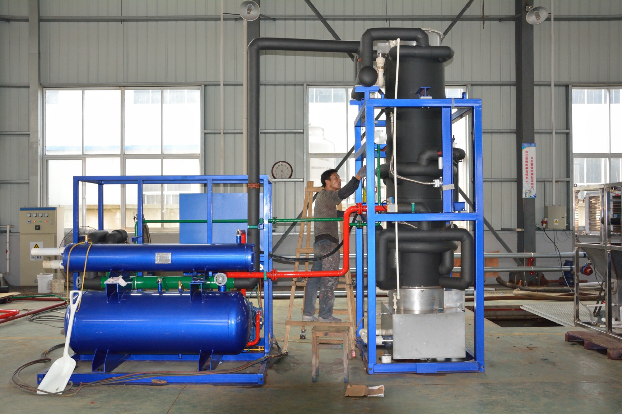 1980*1500*3500mm SUS304 Industrial Ice Block Making Machine with 10 Ton Daily Output