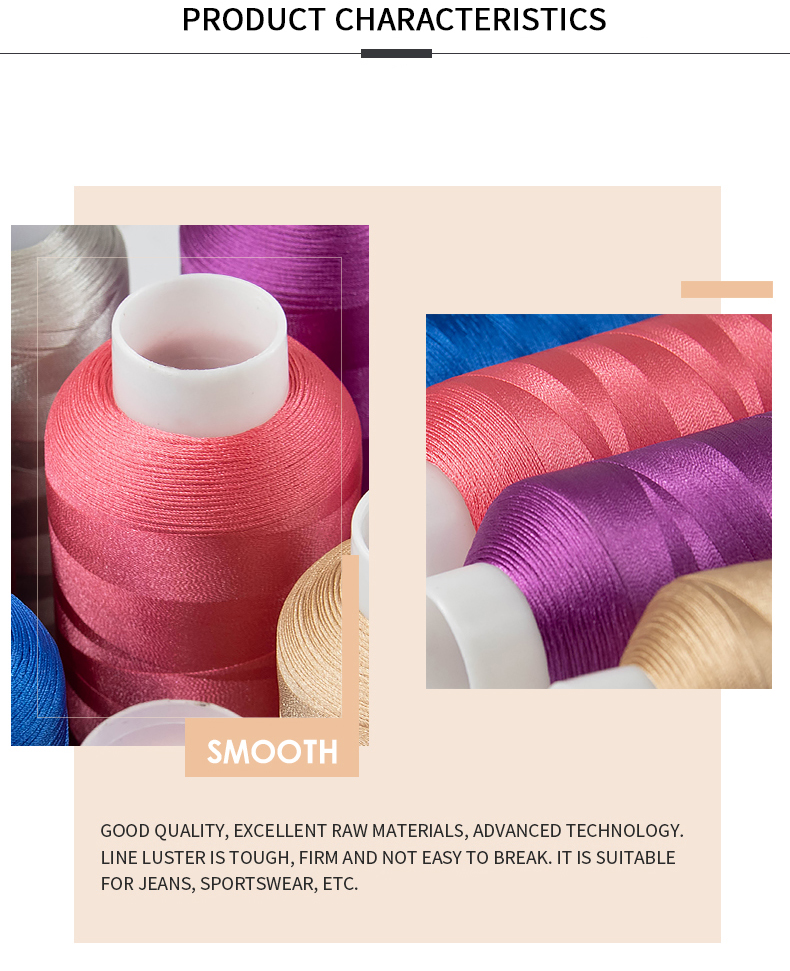Waterproof 120D/2 Embroidery Thread Sewing String 5000 Yards Kangfa Filament Supply