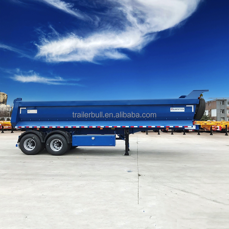 22 Cbm Rounded Tipper Semi Trailer For Sticky Sand Soil Construction Materials