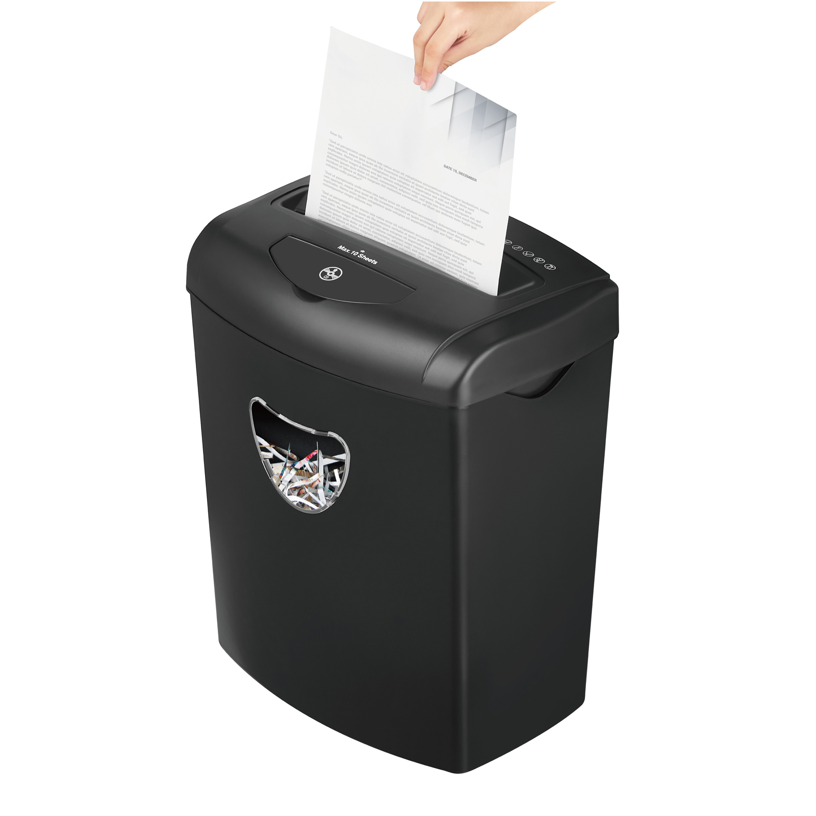 5.55 Gallons CD 10 Sheets A4 Paper Shredder Machine CD218P with CE Certificate and 21L basket Bin
