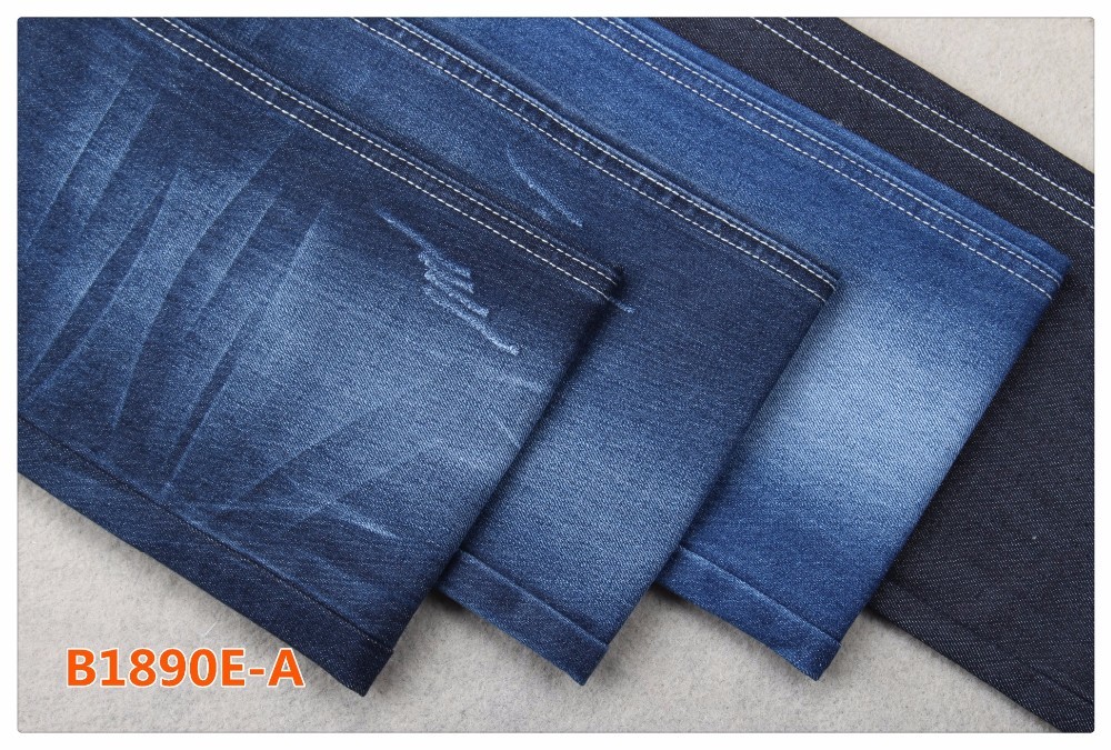 10.5 Oz Lightweight Dark Blue Cotton Organic Stretch Denim Fabric For Men Garments