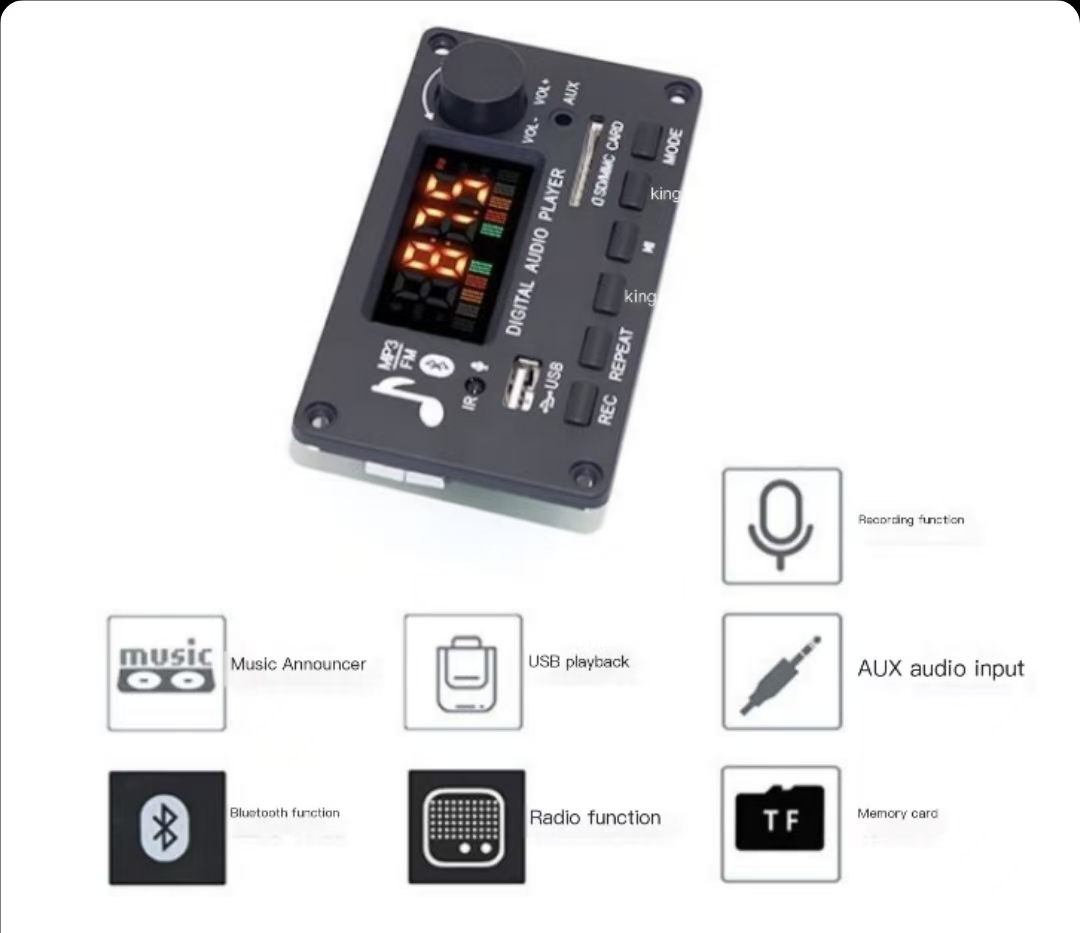 High Power BLUETOOTH Module Car Amplifier Motherboard for APE Audio Format Support
