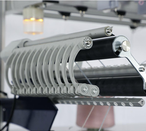 Double Carriage 14G Full Jacquard Polo Collar Knitting Machine Single System