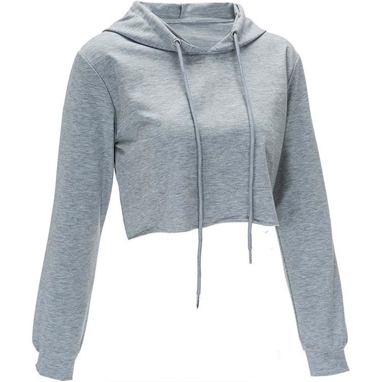 Crop Top Anti Pilling Oversized Off The Shoulder Sweatshirt
