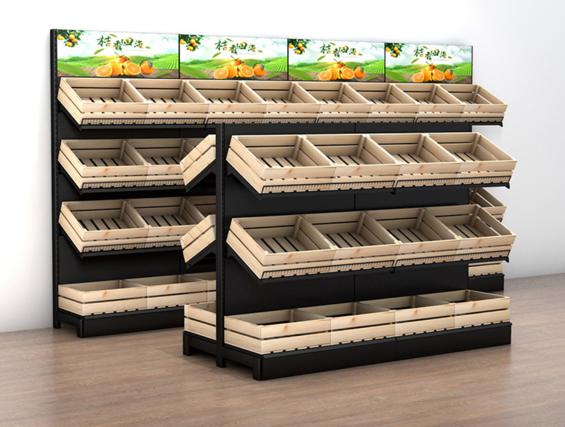 Powder Coating Fruit And Vegetable Rack For Shop ODM ISO 9001