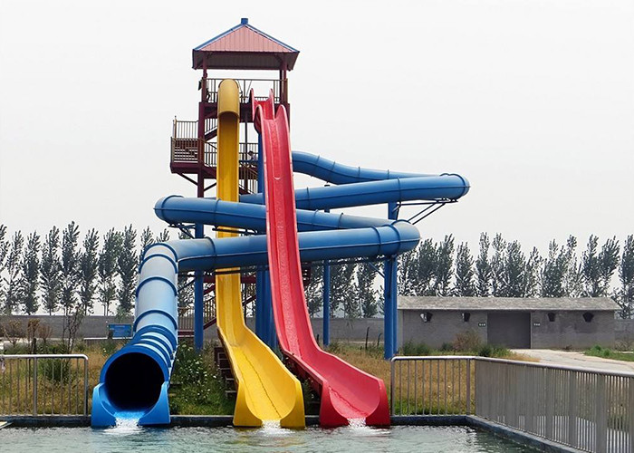 Customized Size High Speed Water Slide / Water Park Equipment